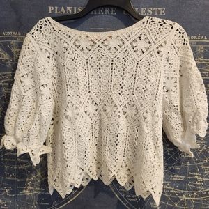 Willow and Root Crochet Lace Blouse